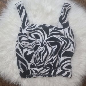 Rachel Zoe Cropped Black&White Women's Top